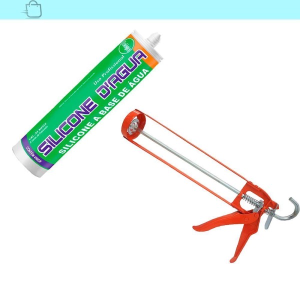 Encontraproduto.com.br - Silicone Dagua Acrilico 450g Marrom C/aplicador