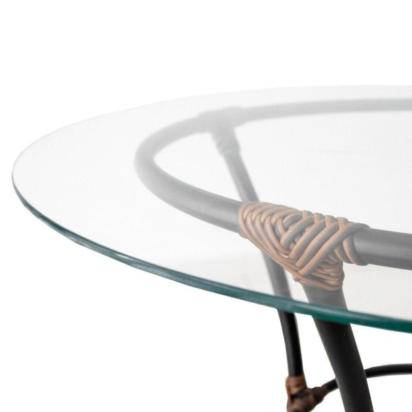 Encontraproduto.com.br - Mesa Para área Externa Redonda Happy Hour De Aço E Fibra Sintética E Vidro 80 Cm Acesse