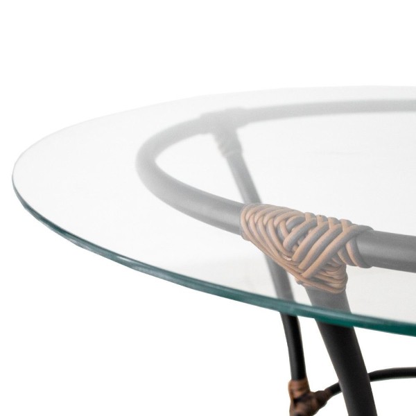 Encontraproduto.com.br - Mesa Para área Externa Redonda Happy Hour De Aço E Fibra Sintética E Vidro 80 Cm Acesse