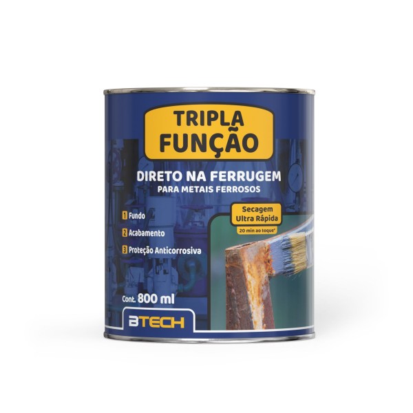 Esmalte Sintetico Brilhante Amarelo Segurança tripla Função 800ml. Btech