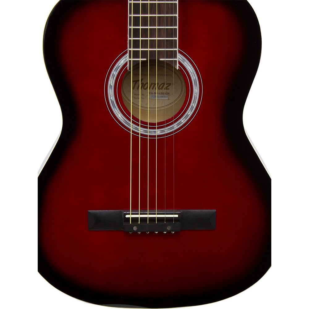 Encontraproduto.com.br - Violão Eletroacústico De Aço Tcg 390 A Eq Vermelho Thomaz [f097]