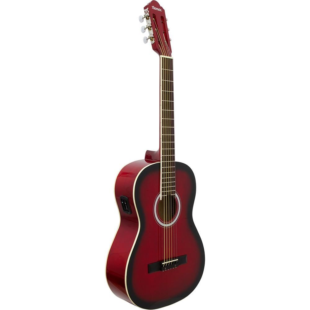 Encontraproduto.com.br - Violão Eletroacústico De Aço Tcg 390 A Eq Vermelho Thomaz [f097]