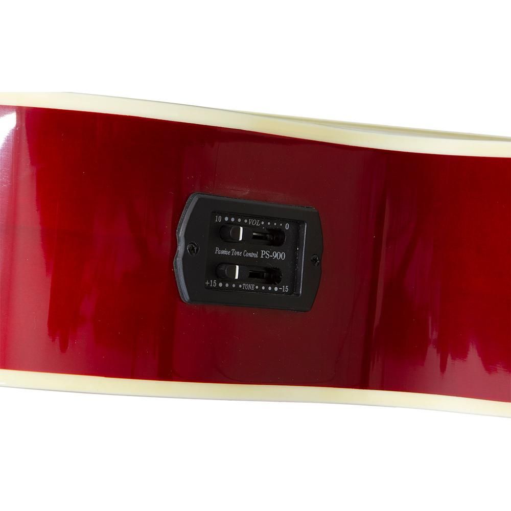 Encontraproduto.com.br - Violão Eletroacústico De Aço Tcg 390 A Eq Vermelho Thomaz [f097]