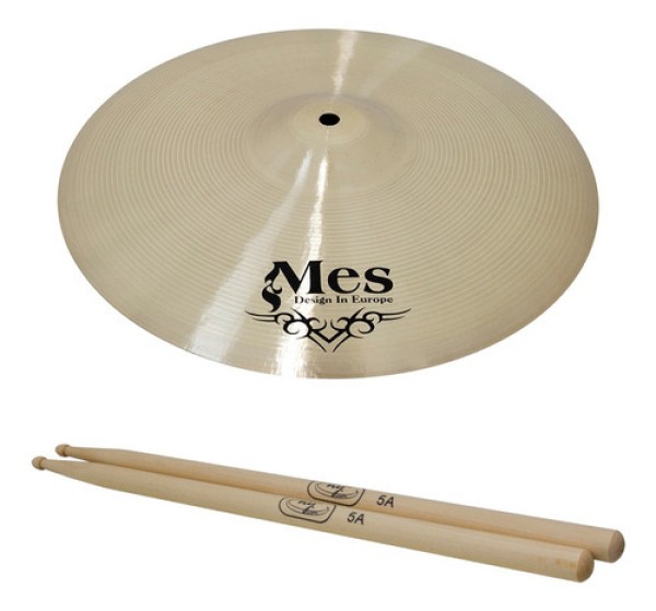 Prato De Condução Para Bateria 20" Liga De Bronze B8 Act Series Mes Drums + Baqueta 5a Maple New York