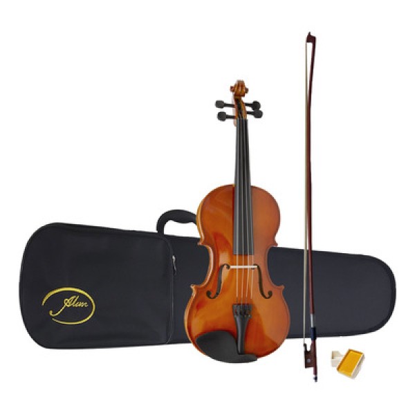 Encontraproduto.com.br - Violino Infantil AL 1410 1/16 Alan Com Case Arco Breu Cavalete