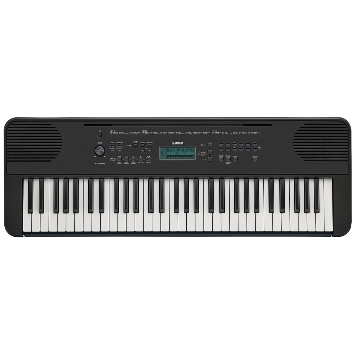 Encontraproduto.com.br - Teclado Arranjador 61 Teclas PSR E360 Preto com Fonte Bivolt Yamaha com suporte em X