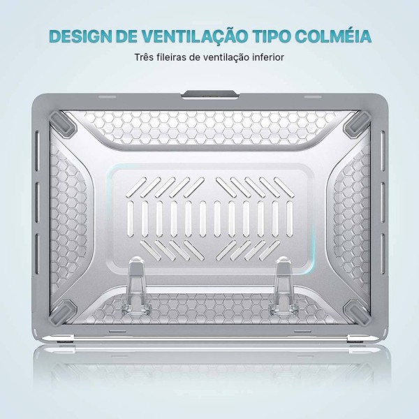 Encontraproduto.com.br - Capa Protetora Anti Impacto Macbook Pro 13.3 Pol A1989 cinza