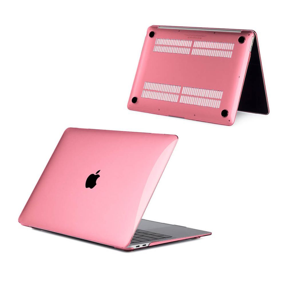 Encontraproduto.com.br - Capa Logo Recortado Macbook Pro 13.3 Pol A2338 rosa