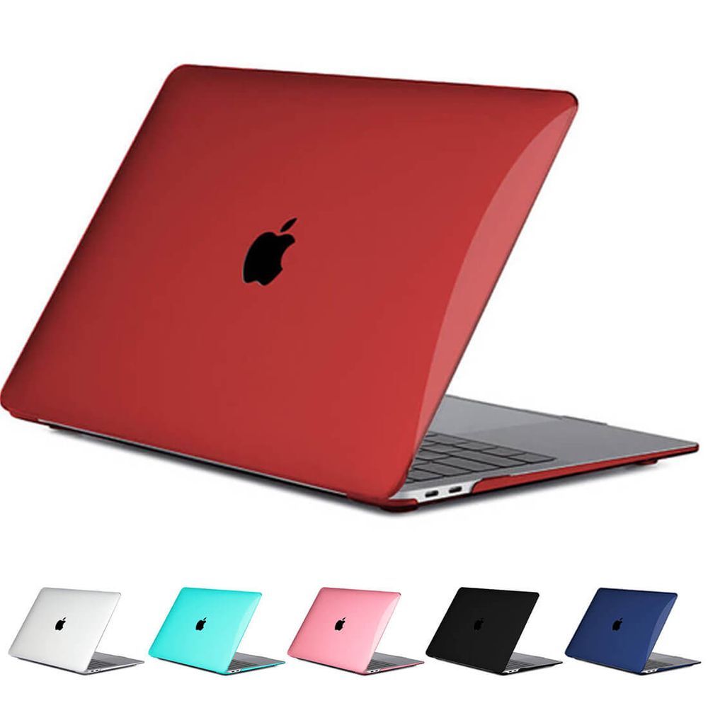 Encontraproduto.com.br - Capa Logo Recortado Macbook Pro 16.2 Pol A2485 vermelha