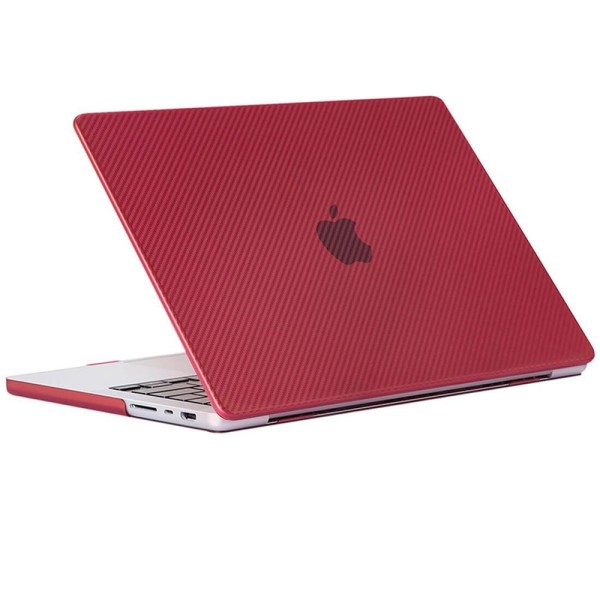 Capa Fibra De Carbono Macbook Air 13.6 Pol A2681 rosa