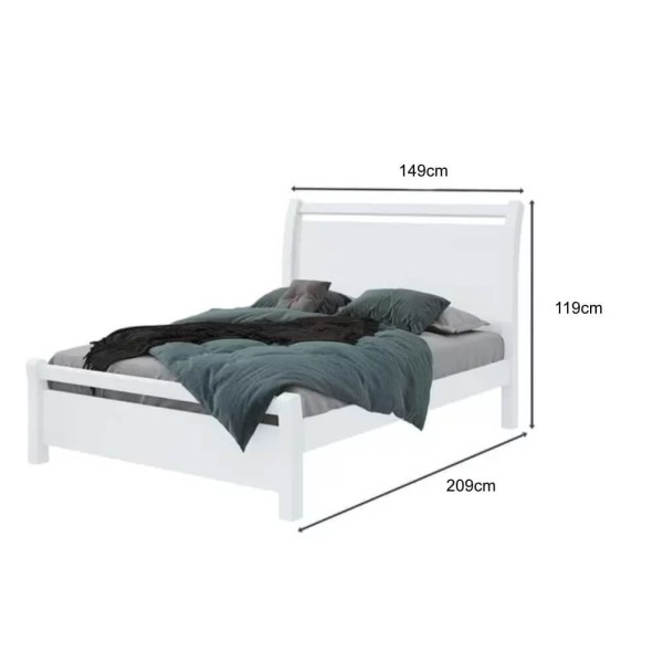 Encontraproduto.com.br - Cama de Casal Lopas Reali 140cm - Branco