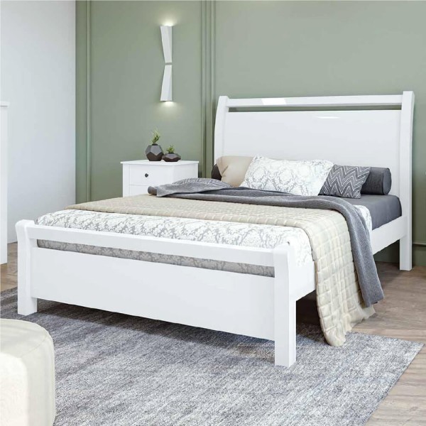 Encontraproduto.com.br - Cama de Casal Lopas Reali 140cm - Branco
