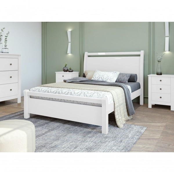Encontraproduto.com.br - Cama de Casal Lopas Reali 140cm - Branco