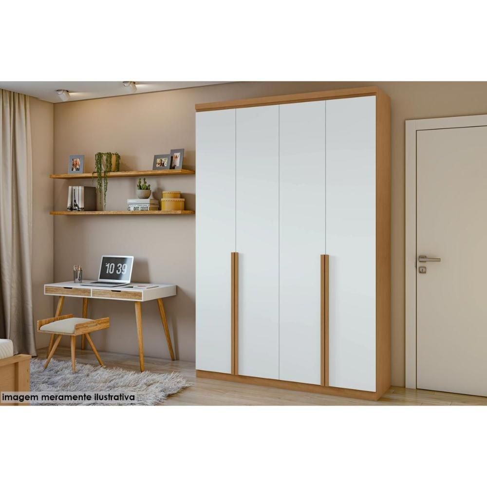 Guarda Roupa Casal 4 Portas Alonzo Lopas