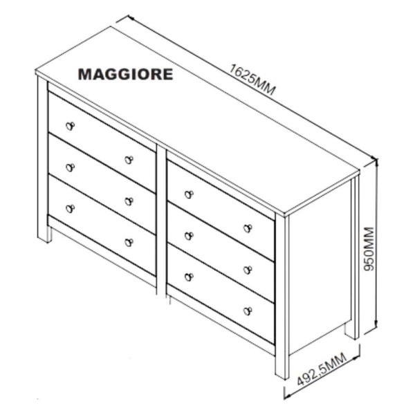 Encontraproduto.com.br - Cômoda Maggiore Lopas com Corrediça Telescópica - Amendoa Clean