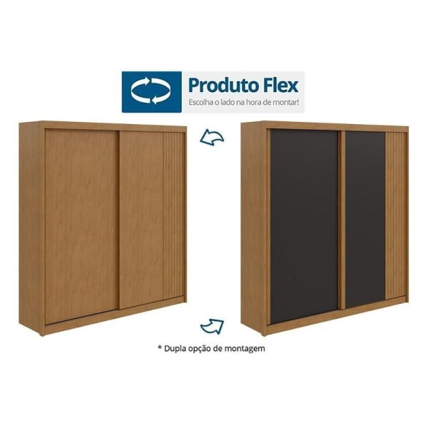 Encontraproduto.com.br - Guarda Roupas 2 Portas De Correr Velaris C- De Correr E 4 Gavetas Branco-Lopas