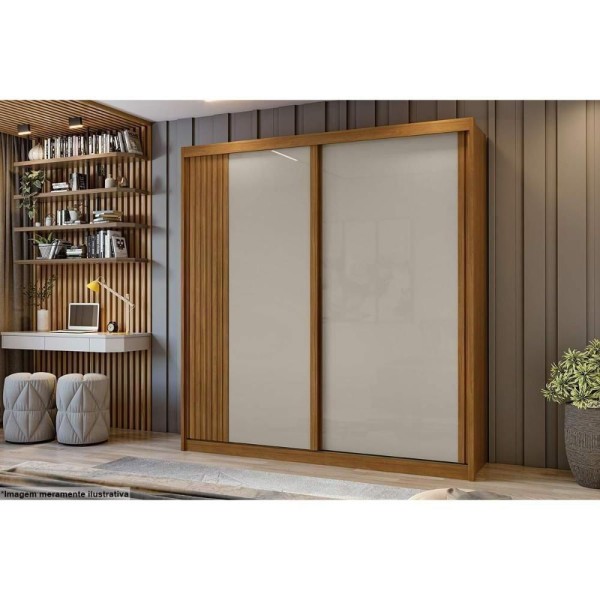 Encontraproduto.com.br - Guarda Roupas 2 Portas De Correr Velaris C- De Correr E 4 Gavetas Branco-Lopas