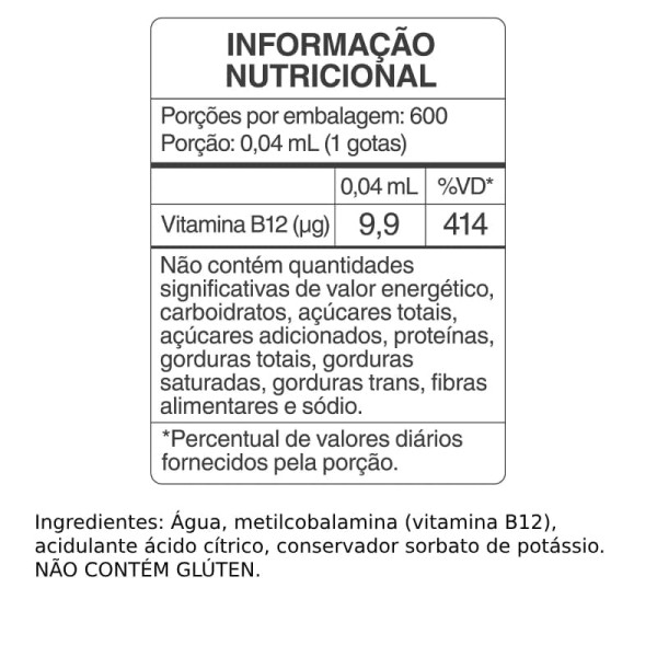 Encontraproduto.com.br - Vitamina B12 9MCG Cromo Bem Estar 30ml