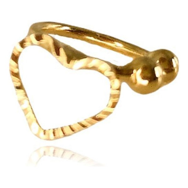 Encontraproduto.com.br - Piercing Fake Com Coração Folheado Em Ouro 18K