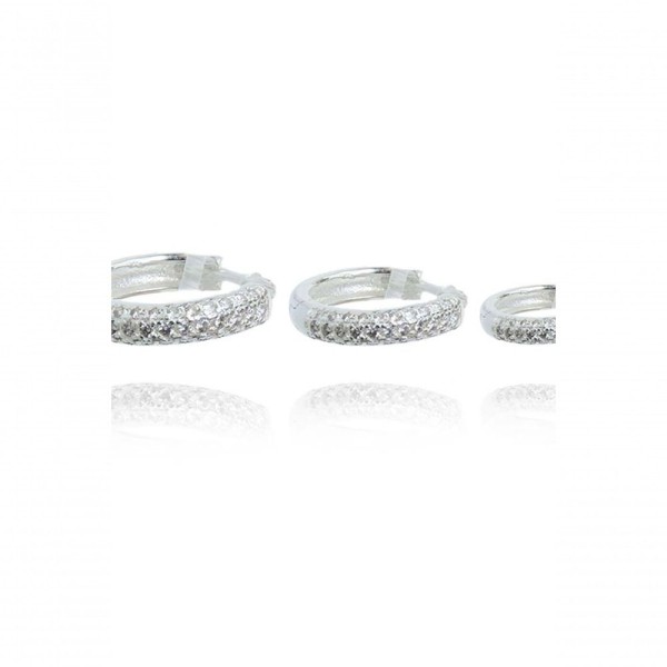 Encontraproduto.com.br - Trio De Argolinha Com Zircônia Em Prata 925