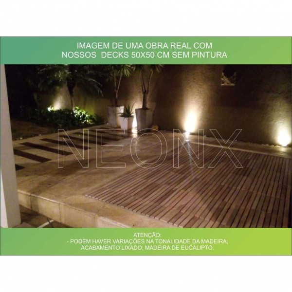 Encontraproduto.com.br - Deck De Madeira Modular 45x45 Cm Réguas 4 Cm Sem Pintura Neonx