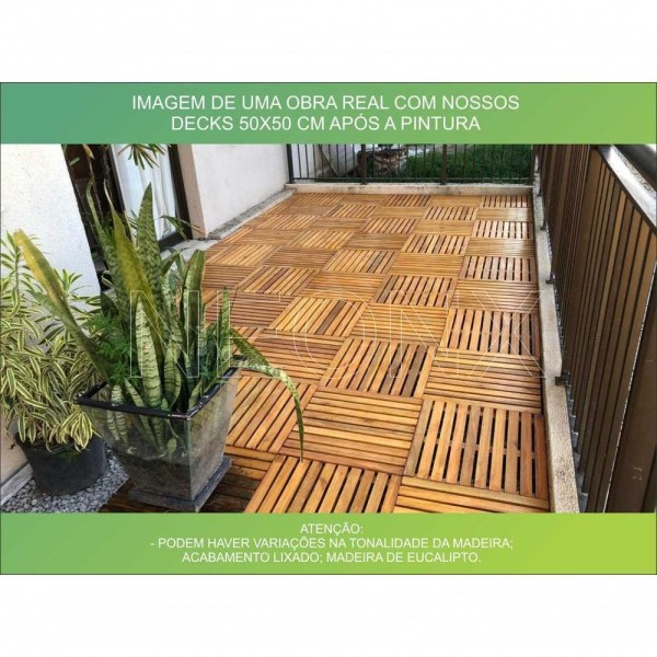 Encontraproduto.com.br - Deck De Madeira Modular 45x45 Cm Réguas 4 Cm Sem Pintura Neonx