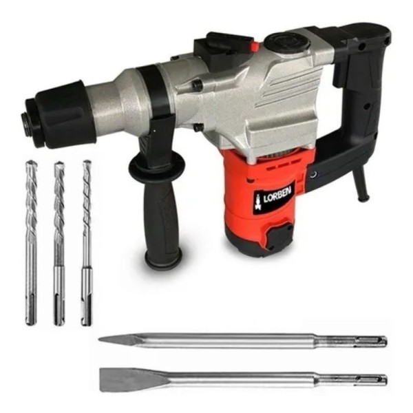 Encontraproduto.com.br - Martelete Rompedor Demolidor 1350w Com Maleta 110v Lorben