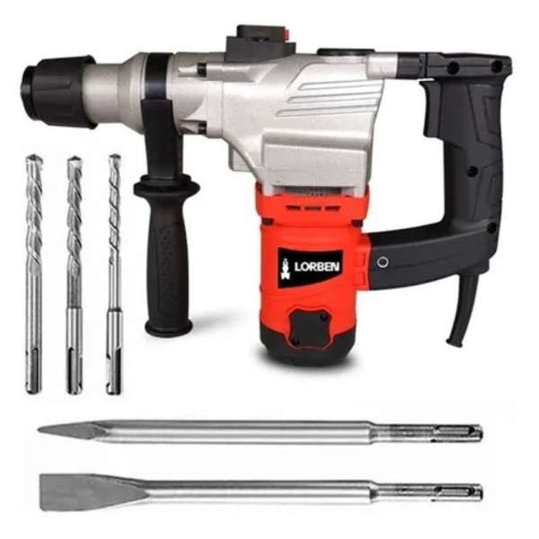 Encontraproduto.com.br - Martelete Rompedor Demolidor 1350w Com Maleta 110v Lorben