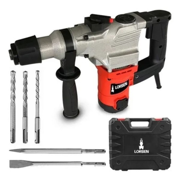 Encontraproduto.com.br - Martelete Rompedor Demolidor 1350w Com Maleta 110v Lorben
