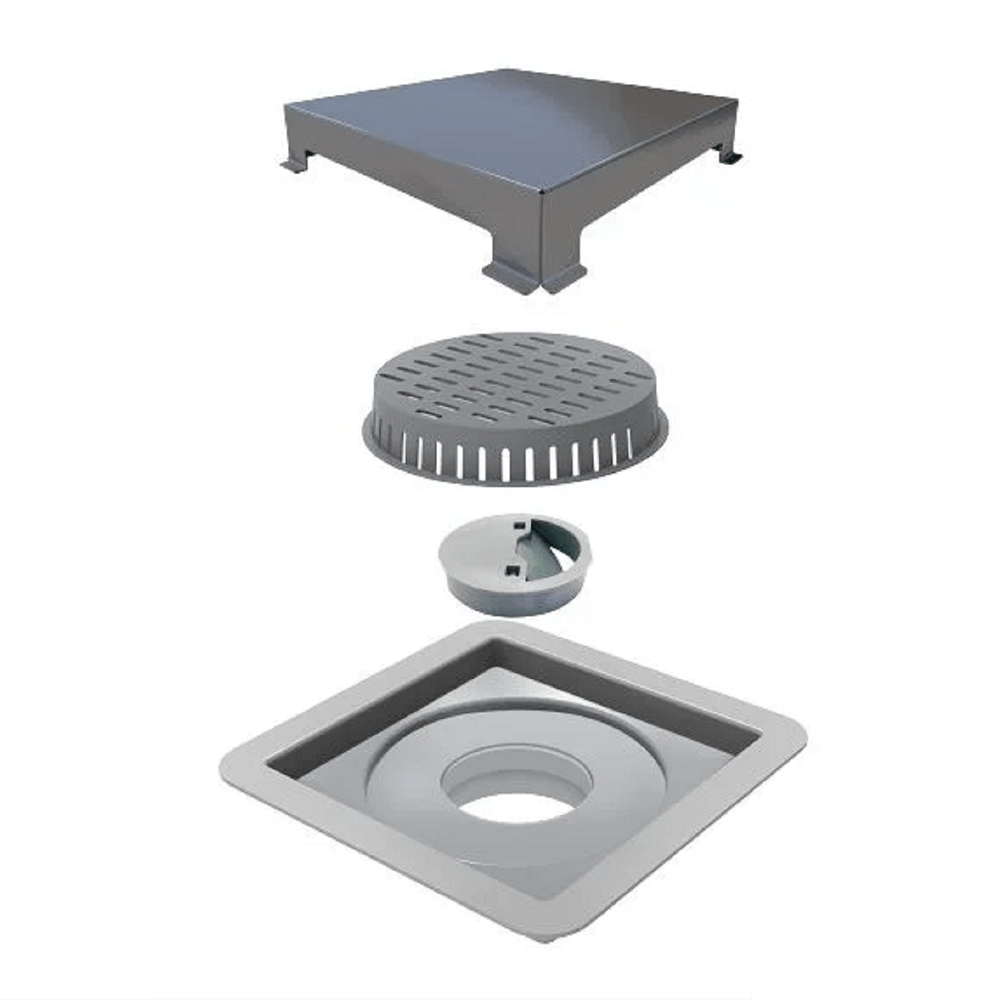 Encontraproduto.com.br - Ralo Linear Elleve Square 7342 10x10 com Tampa Inox