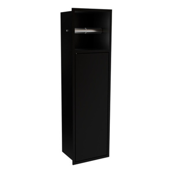 Papeleira de Embutir Linear Elleve 9568 Black Matte