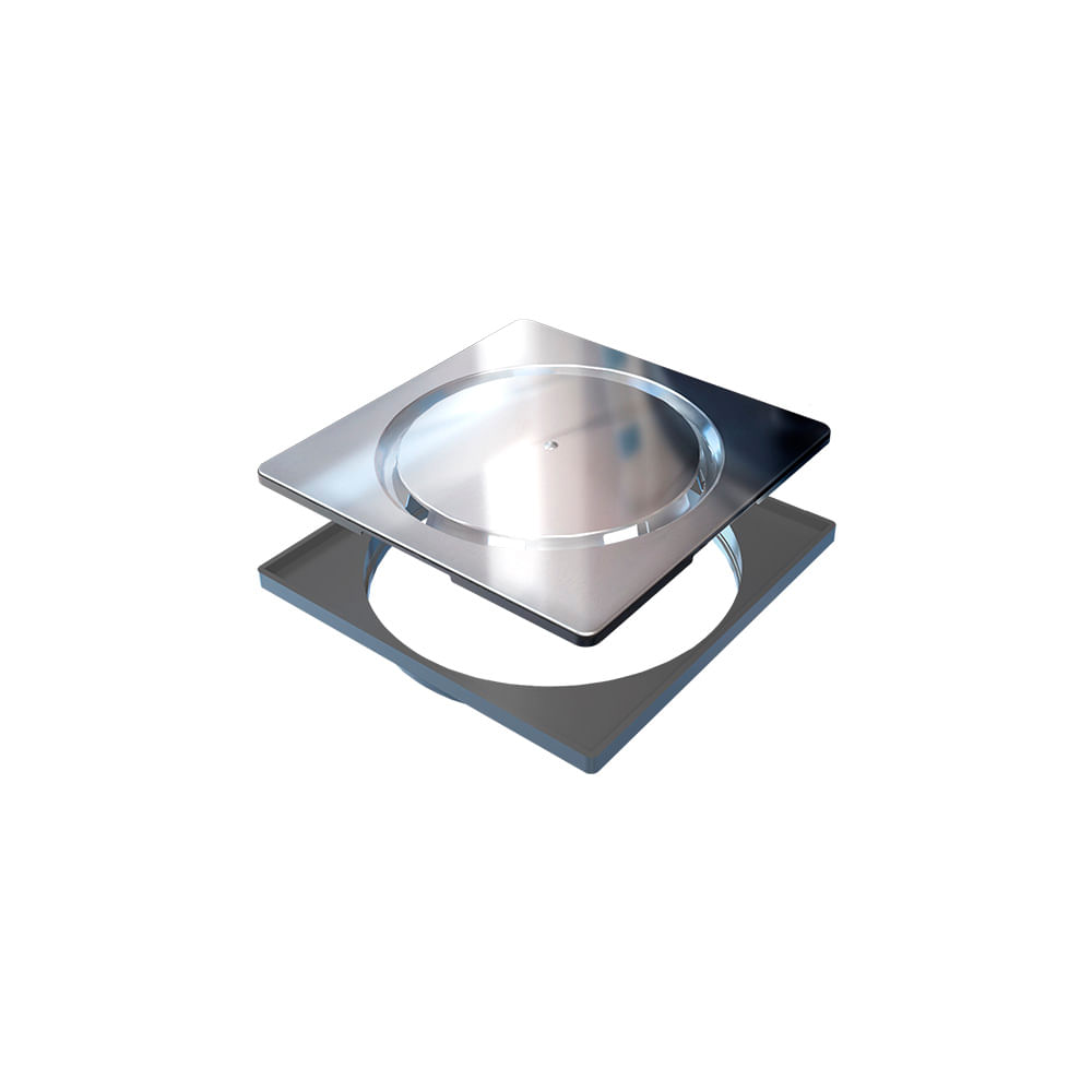 Encontraproduto.com.br - Grelha para Ralo Linear Novii Abre e Fecha 9574 15x15 Inox Polido