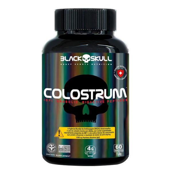Encontraproduto.com.br - Proteín Premium Em Tabletes 4g Por Dose Colostrum 60 Tabletes Blackskull