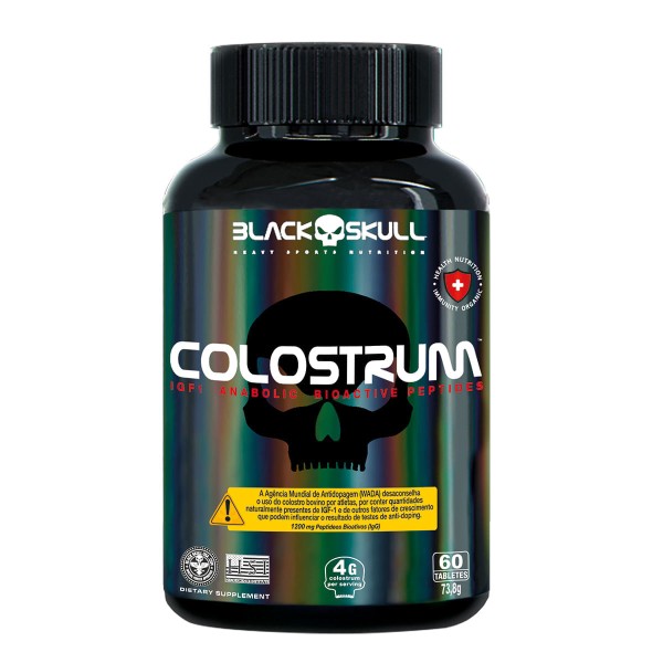Encontraproduto.com.br - Proteín Premium Em Tabletes 4g Por Dose Colostrum 60 Tabletes Blackskull