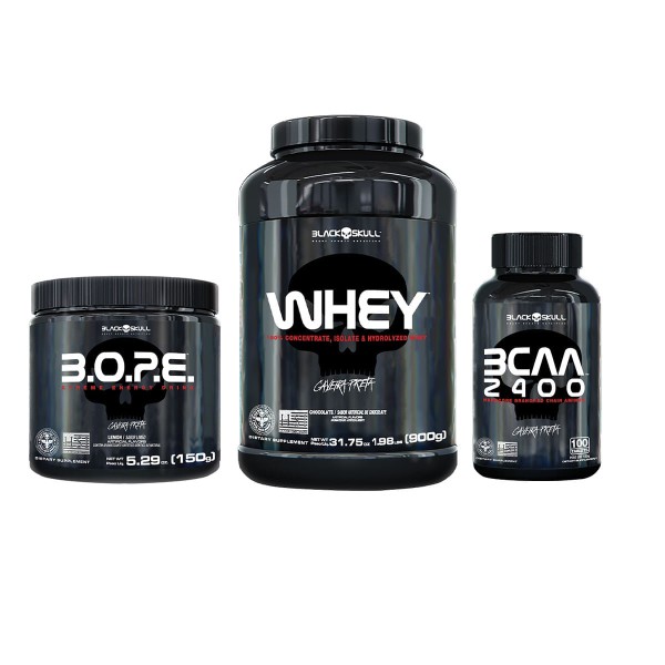 Encontraproduto.com.br - KIT WHEY + PRÉ-TREINO BOPE + BCAA