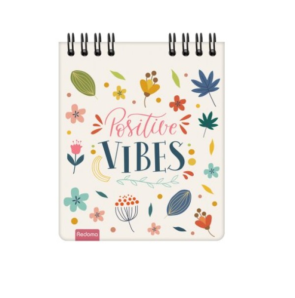 Encontraproduto.com.br - Bloco De Anotações Pequeno Positive Vibes