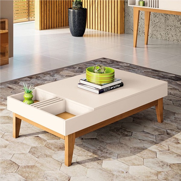 Encontraproduto.com.br - Mesa De Centro Cancún H01 Off White - Cinamomo Clique Chique