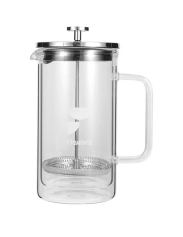 Encontraproduto.com.br - Cafeteira Prensa Francesa de vidro com parede dupla 1L- Flavors
