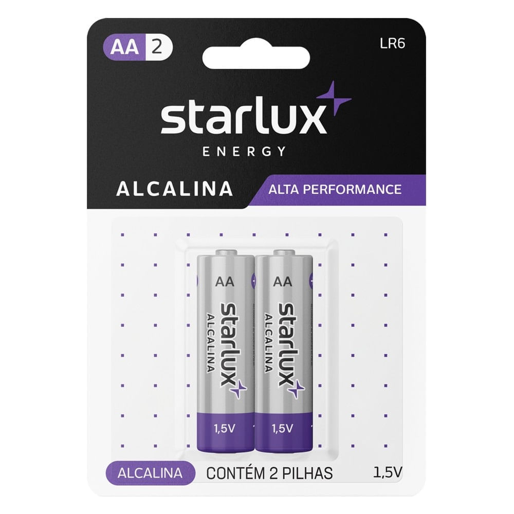 Encontraproduto.com.br - Pilhas Alcalinas - Starlux Energy - AA2 - Arcom
