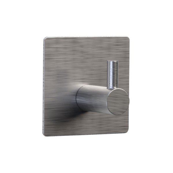 Encontraproduto.com.br - Gancho de Metal Adesivo Inox Quadrado ComfortDoor