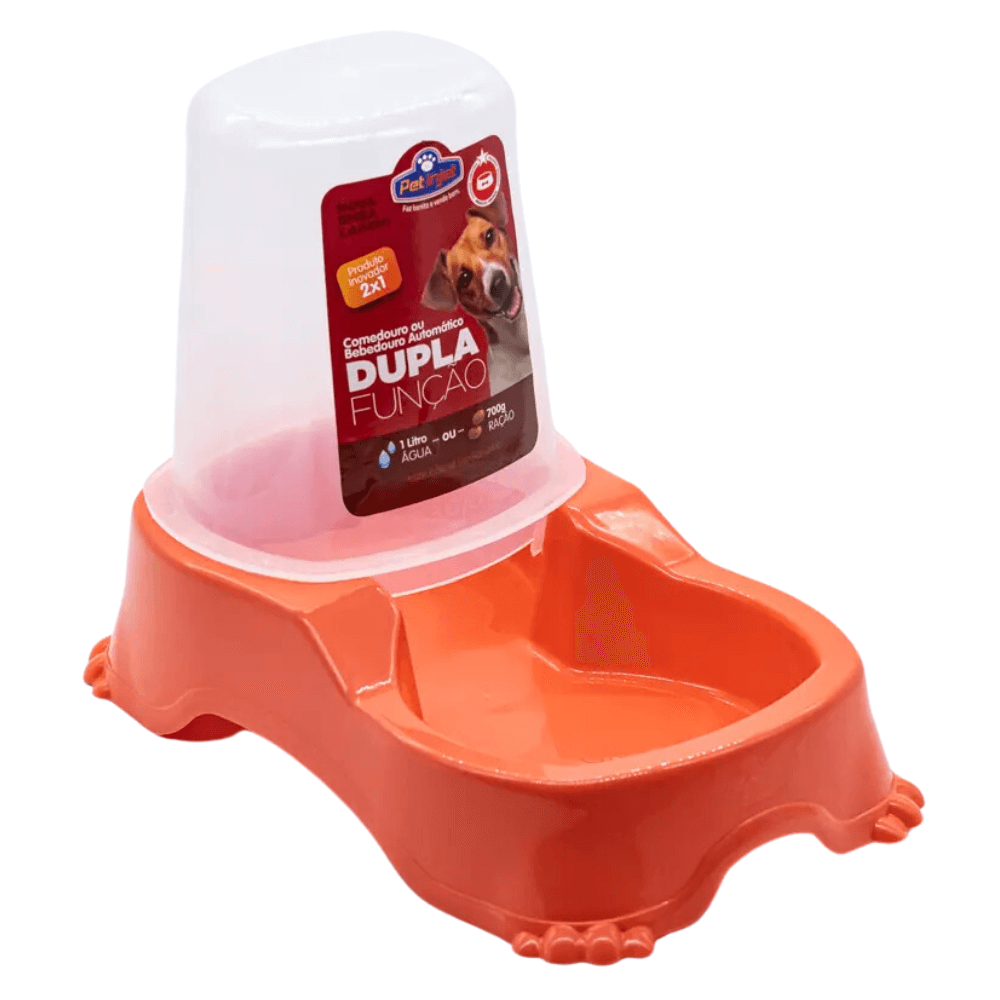 Comedouro ou Bebedouro Pet Injet Automático Dupla Função Coral