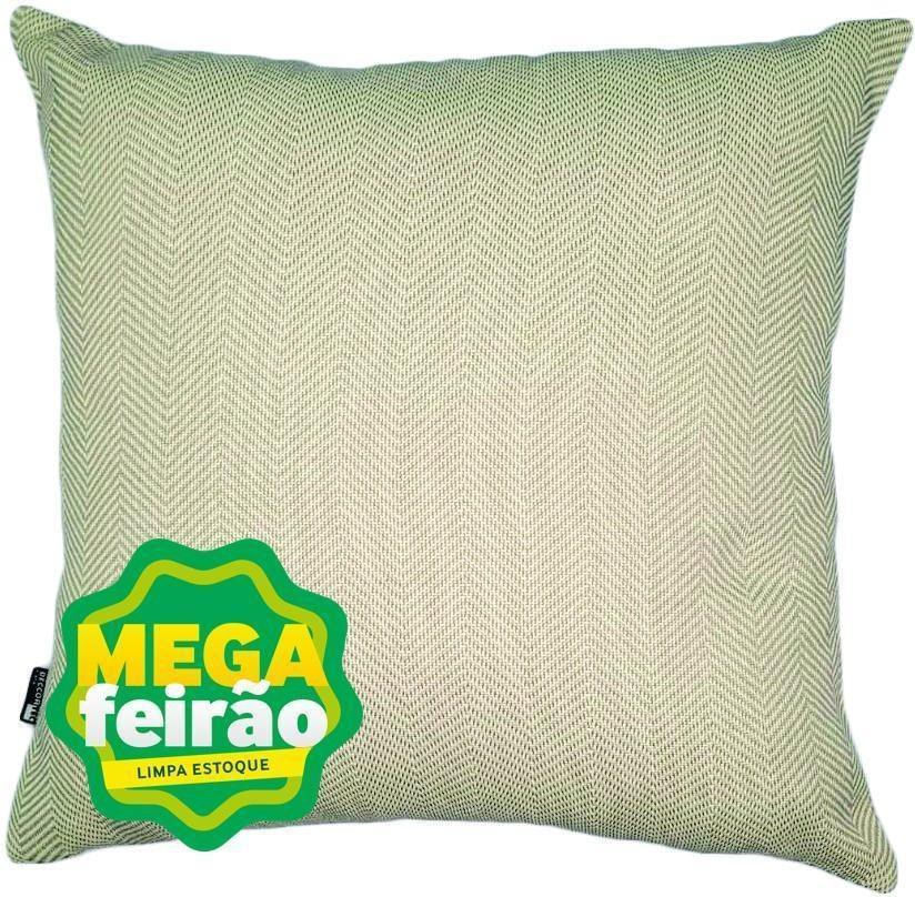 Capa de Almofada Algodão Artesanal Cinza Decortec QD 44X44cm
