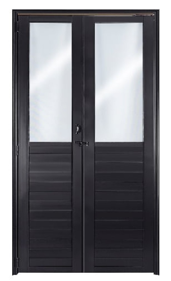 Porta Lambril Camarão Com Visor Direita 210x80 Preto Topsul Esquadrisul