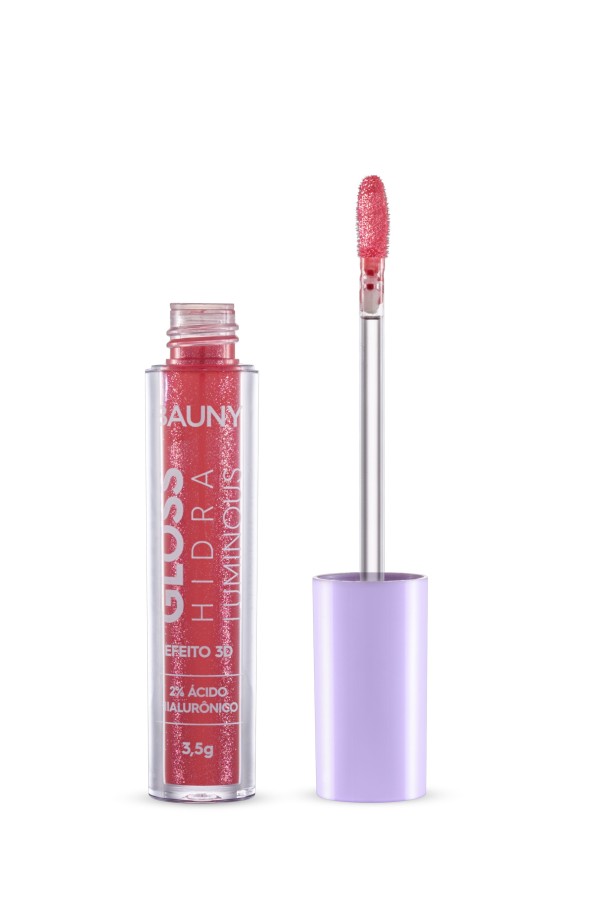 Encontraproduto.com.br - Gloss Labial Hidra Luminous Peach Glow Bauny 3,5g