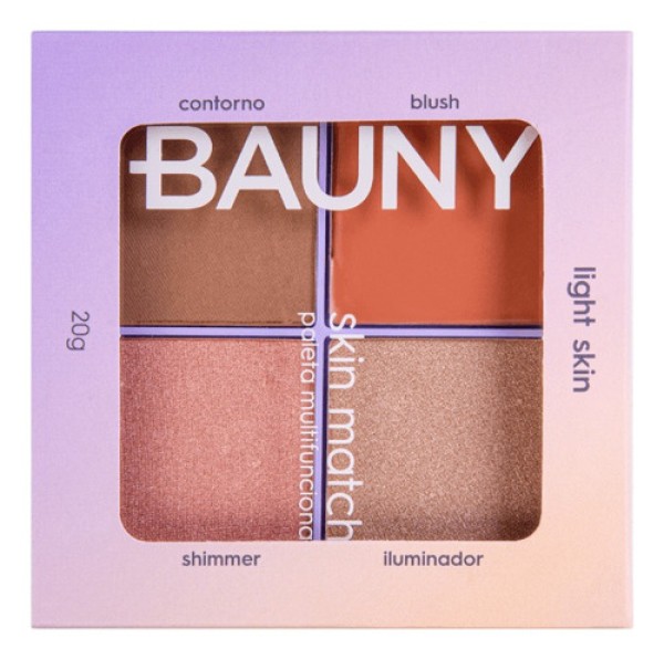 Encontraproduto.com.br - Paleta Multifuncional 24g Skin Match Clara - Bauny Cosmeticos
