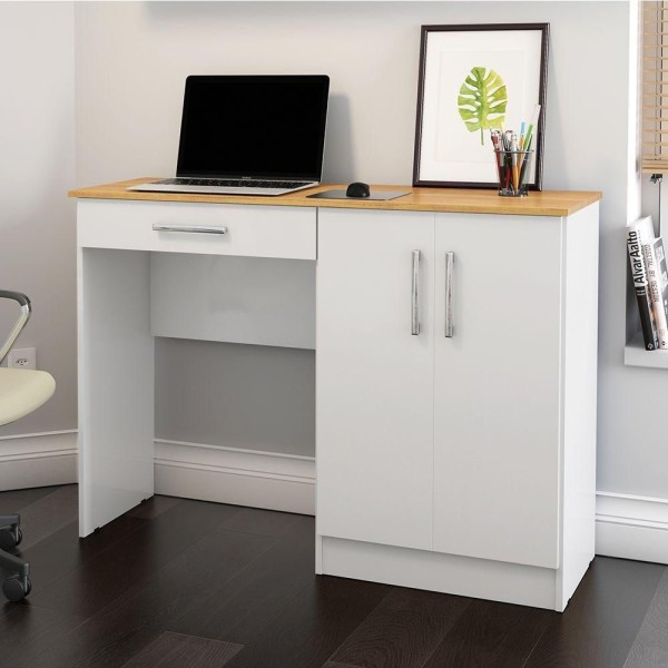 Encontraproduto.com.br - Mesa Computador Space Branco/cinamomo - Patrimar