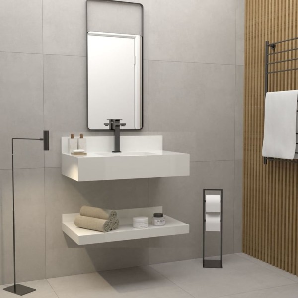 Encontraproduto.com.br - Bancada Blass Esculpida 100 Branco Bongut