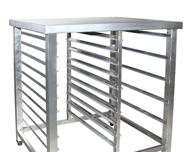 Encontraproduto.com.br - Mesa de Apoio P/ Forno Convector Inox 430 Mod. 7355 Imeca - Suporte p/ Bandeja e Cuba GN Tam 0,80x0,70x0,90