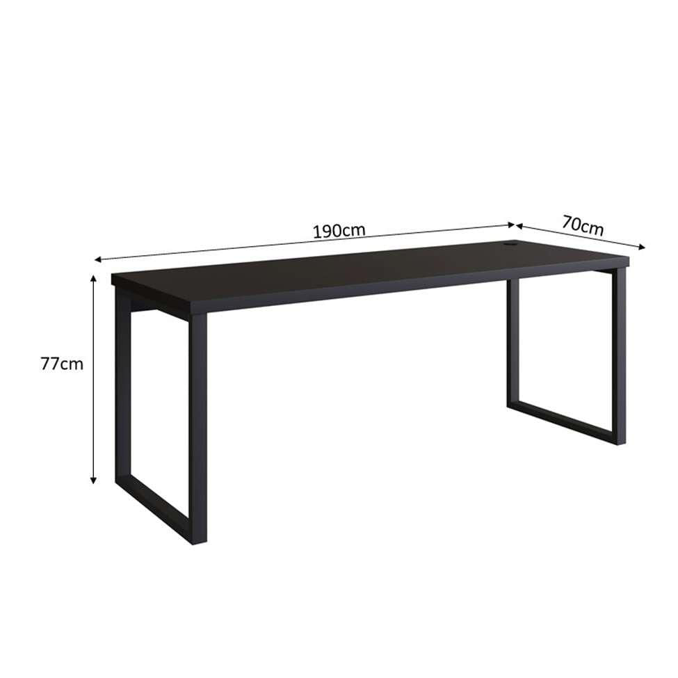 Mesa de Escritório Miguel Preta 190 cm