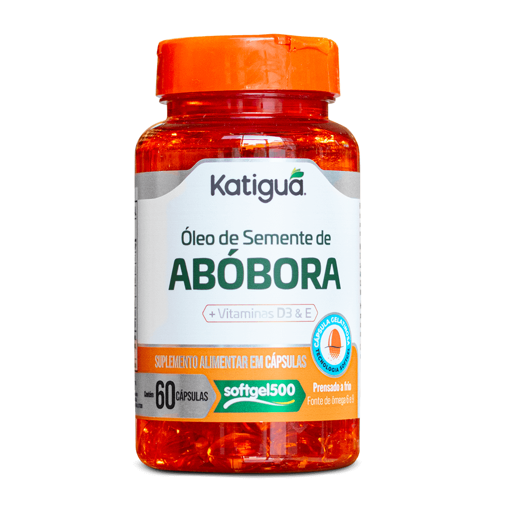 Óleo de Semente de Abóbora com Vitaminas (500mg) 60 Cápsulas - Katiguá